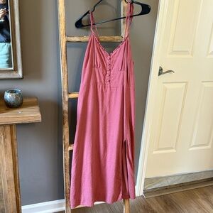 Abercrombie pink midi dress